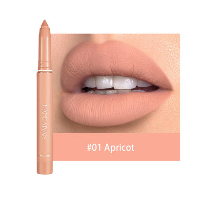 Matte Nude Lipstick Lip Liner 2 in 1 Long Wearing Waterproof Lip Ink Crayon Built-in Sharpener Professional Makeup for Women