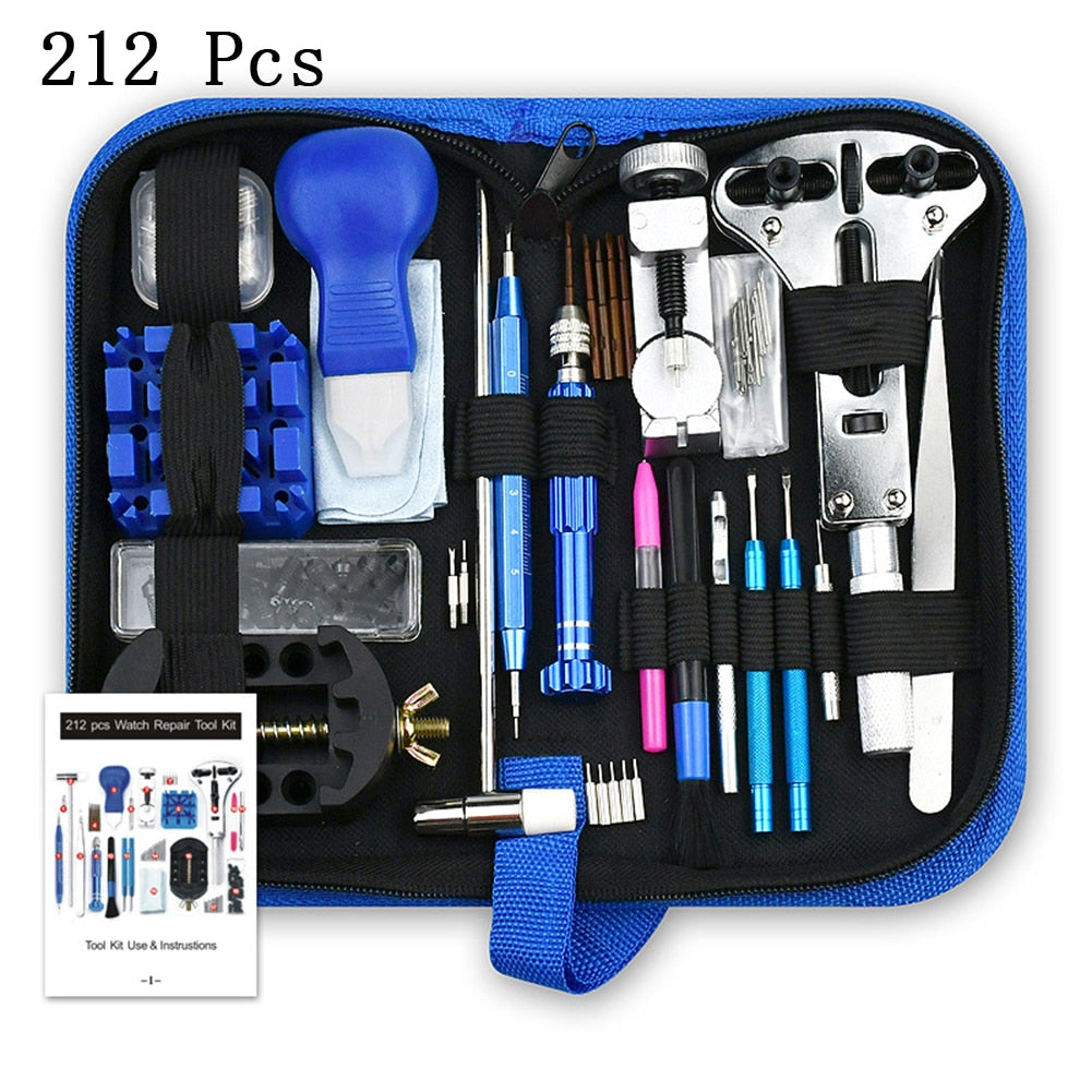 147pcs Watch Repair Tool Kit Watchmaker Link Pin Remover Case Opener Spring Bar Horlogemaker Gereedschap nh35 Clock Repair Set