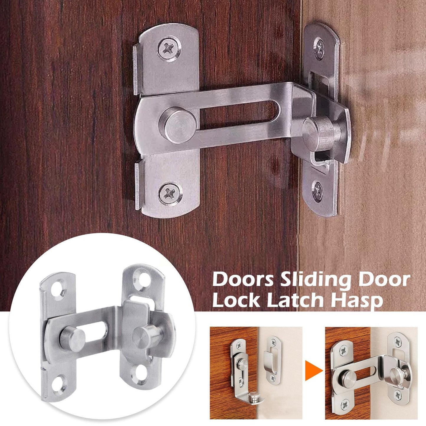90 Degree Steel Door Right Angle Sliding Bending Screws Screw With Lock Door Locker Accessories Hardw P4b2
