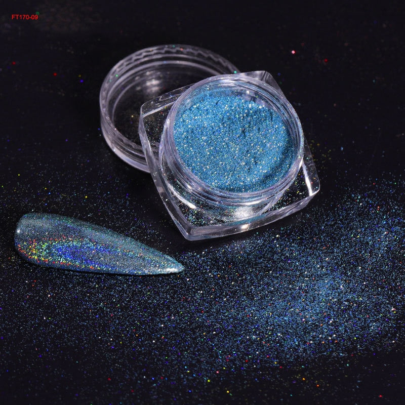 1pc 19Colors Nail Glitter Mirror Powder Chrome Dust Pigment 0.5g Paint Dip Metallic Shiny With Magic Effect Dust