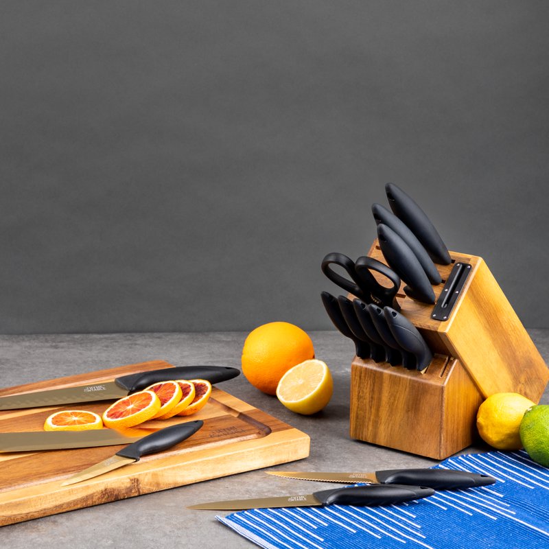 Fancy Knife Block Set - A Practical and Stylish Kitchen Essential for Every Home Chef!