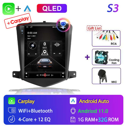 For Chevrolet Cruze 2008-2014 Carplay Android 11 Car Radio Multimedia Video Player Navigaion Head Unit Stereo 2Din Audio Speaker