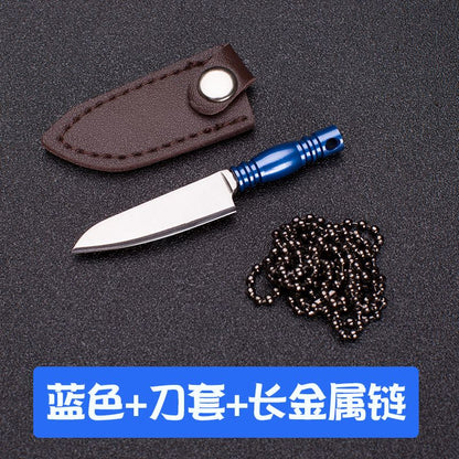 Portable Mini Small Kitchen Knife Outdoor Knife Pendant Gift Fruit Knife Sharp Camping Carry Pocket Knife Open Delivery Tools