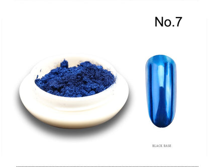 1pc 19Colors Nail Glitter Mirror Powder Chrome Dust Pigment 0.5g Paint Dip Metallic Shiny With Magic Effect Dust