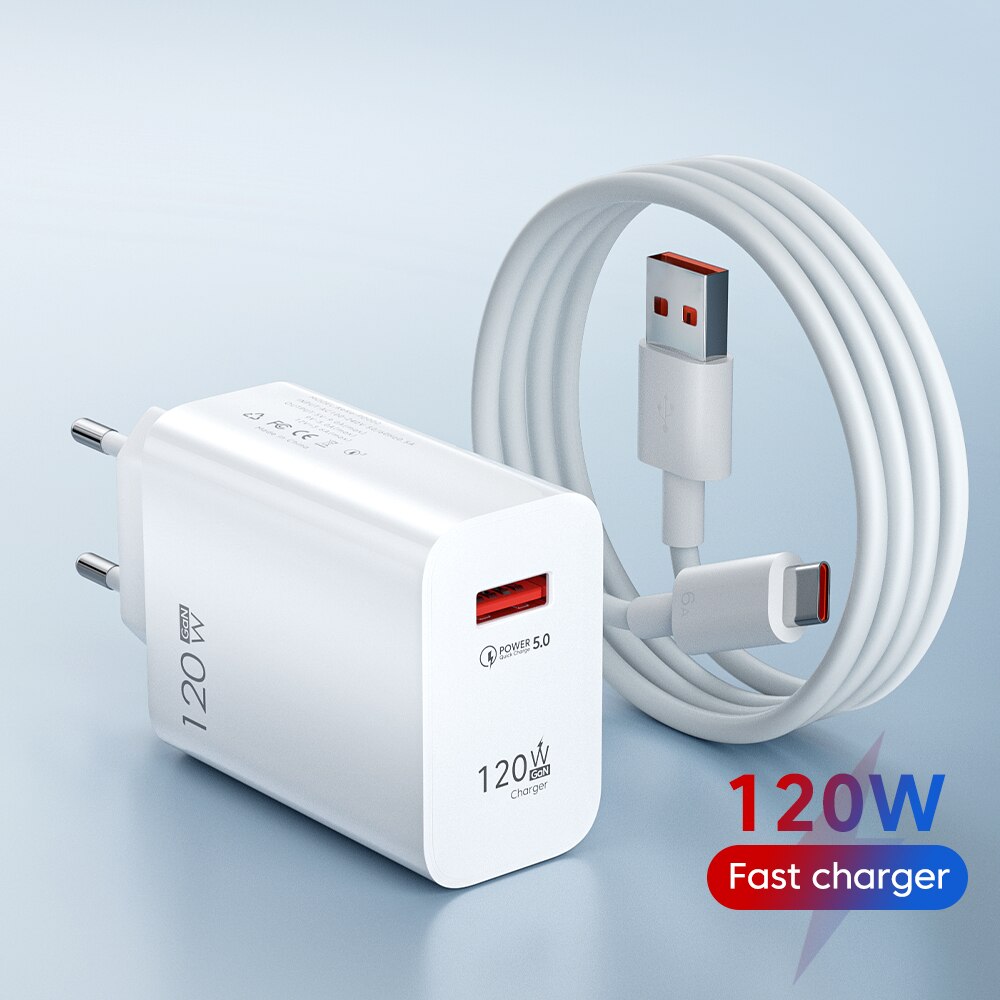 Olaf 120W USB Charger Fast Charging QC3.0 USB C Cable Type C Cable Mobile Phone Chargers For Huawei Samsung Xiaomi Quick Charge