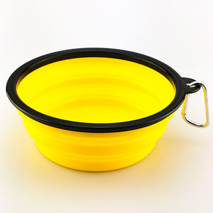 Collapsible Pet Silicone Dog Food Water Bowl Outdoor Camping Travel Portable Folding Pet Supplies Pet Bowl Dishes with Carabiner