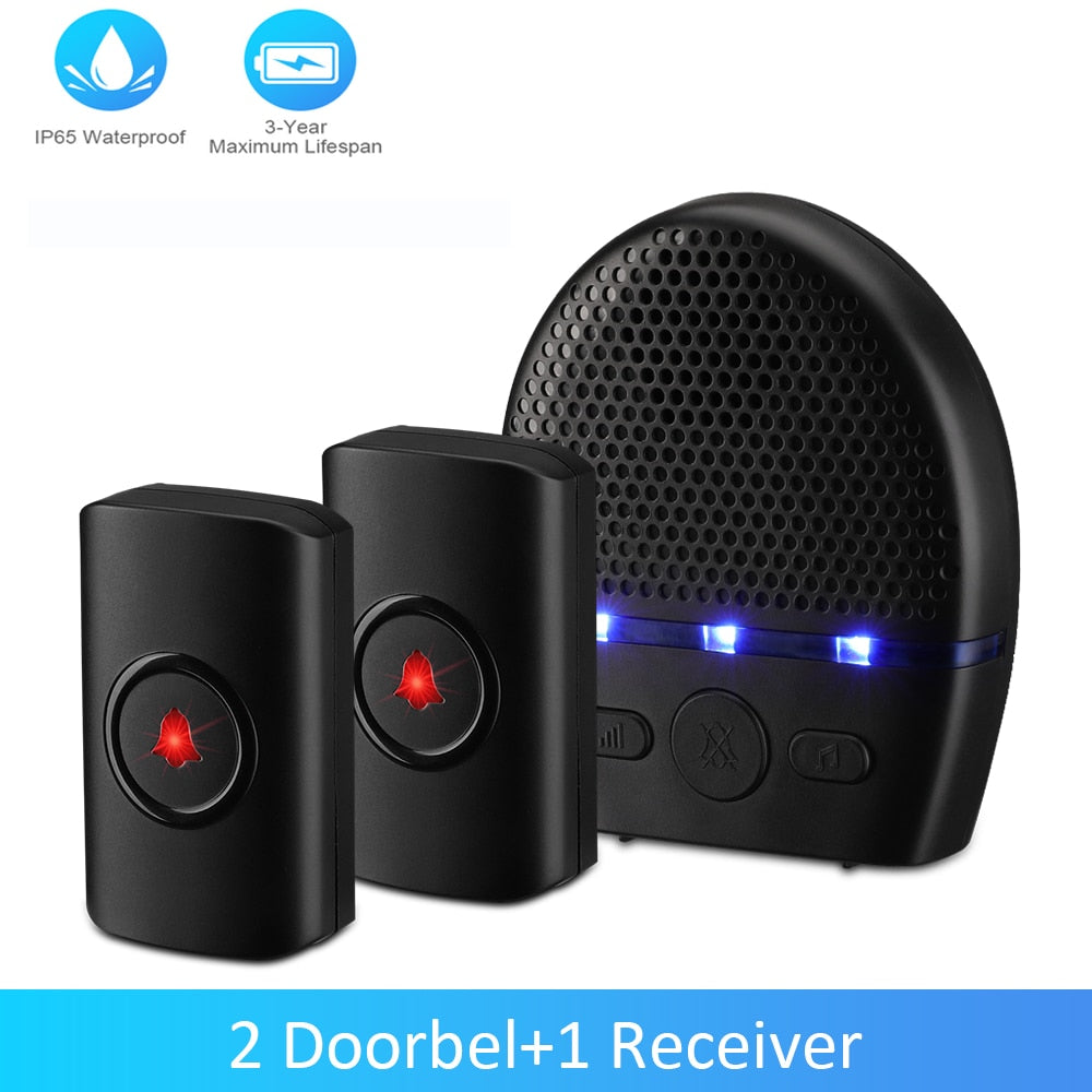 Hollarm Wireless Doorbell Smart Home Door Bell Touch Screen Button Outdoor House Chimes 300M Distance Remote Wireless  Doorbell