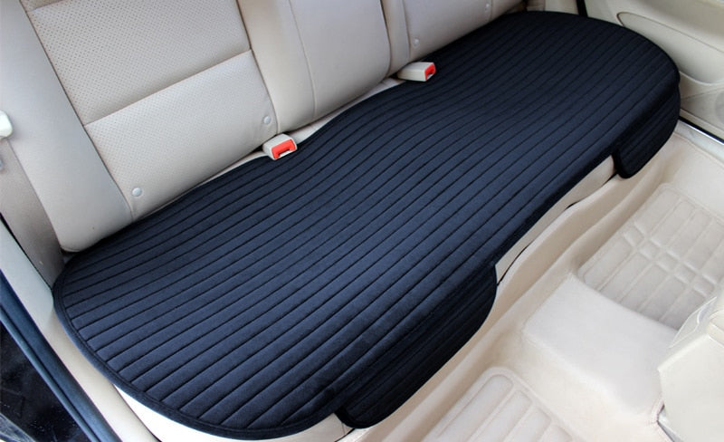 Car Seat Cover Car Accessory Front Rear Flocking Cloth Winter Warm Cushion Breathable Protector Mat Pad Universal Auto Interior