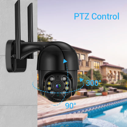 8MP PTZ Wifi IP Camera 4K HD 5MP Surveillance Camera ICSee 4X Digital Zoom H.265 1080P Outdoor Wireless Security CCTV Camera