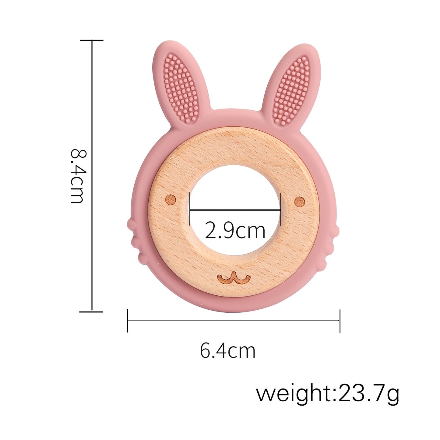 Let&#39;s Make Dinosaur Silicone Wood Ring Teether Cute Animal Nursing Pendant Accessories Teething Toys Chew Toy Teether For Teeth