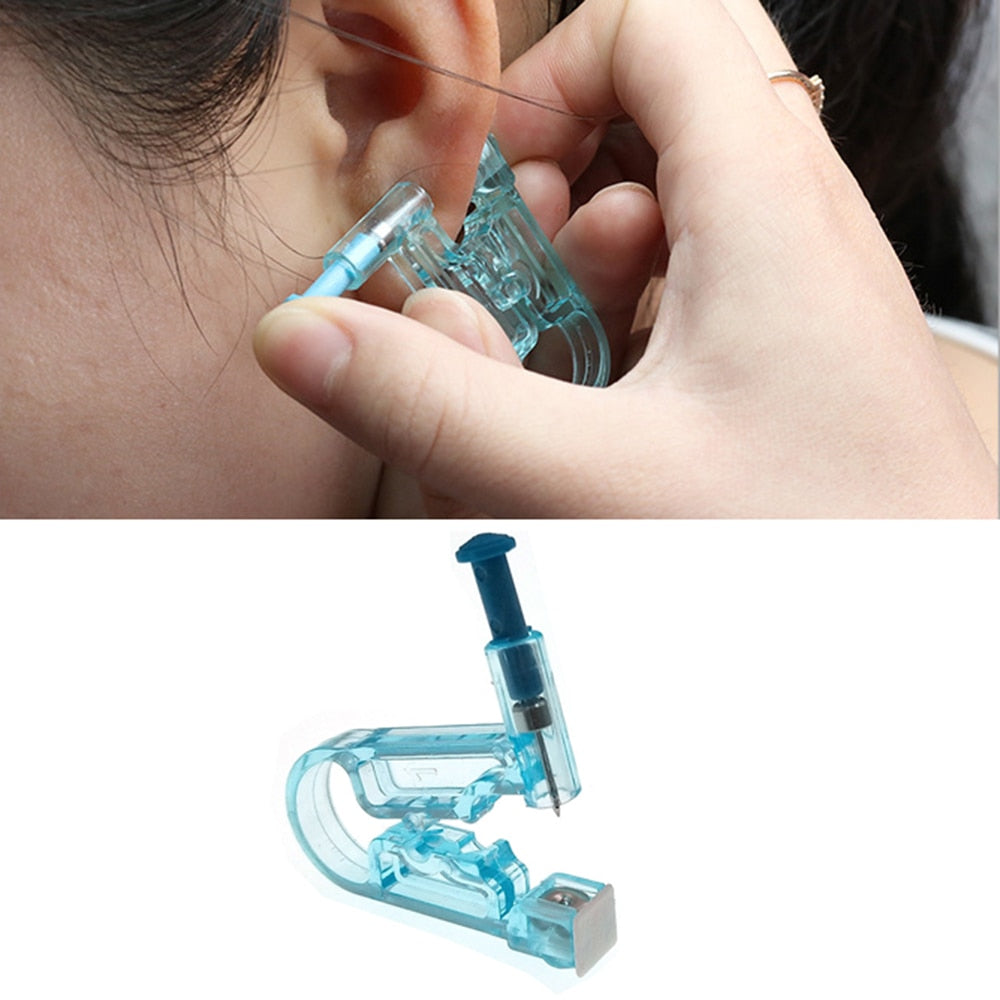 1/2/4Pcs Disposable Sterile Ear Piercing Unit Cartilage Tragus Helix Piercing Gun No Pain Piercer Tool Machine Kit Stud Jewelry