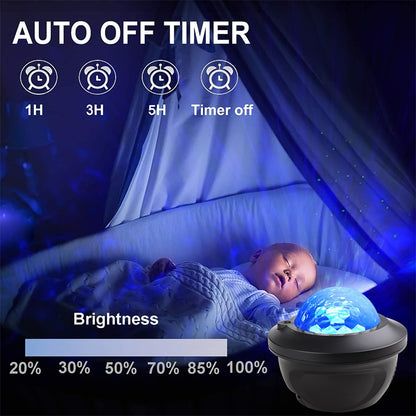 Led Star Galaxy Sterrenhemel Projector Nachtlampje Ingebouwde Bluetooth-Speaker Voor Slaapkamer Decoratie Kind Kids Birthd