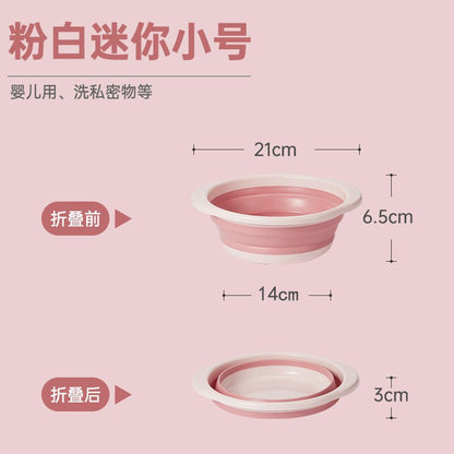 Plastic Travel Folding Wash Basin Portable Foldable Laundry Basin Safe Durable Foldable Wash Basin Bathroom Household Supplies