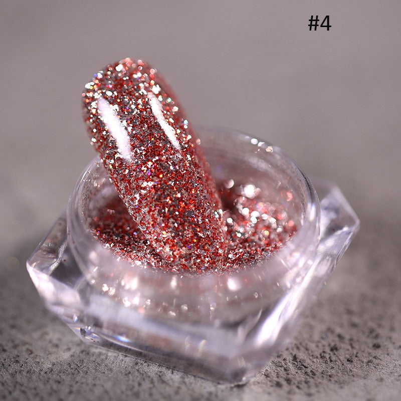 1pc 19Colors Nail Glitter Mirror Powder Chrome Dust Pigment 0.5g Paint Dip Metallic Shiny With Magic Effect Dust