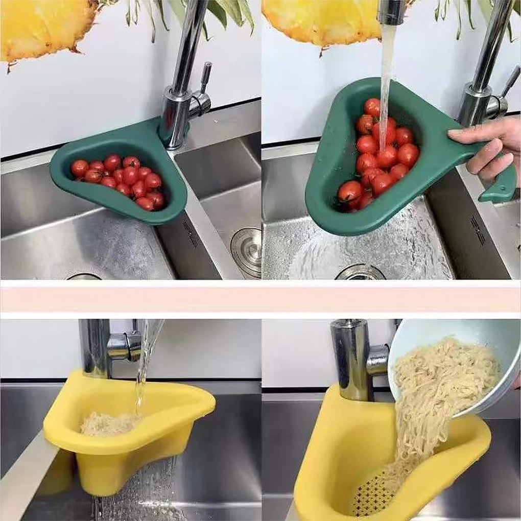 1PC Kitchen Sink Drain Basket Organizer Faucet Holder Strainer Food Garbage Colanders Draining Shelf Organization Accessories