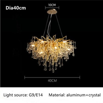 American Luxury Crystal Ceiling Chandelier Modern Lustre Living Dining Bedroom Hanging Lamp Hotel Hall Home Decor Pendant Lights