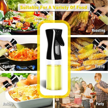 200ml Oil Spray Bottle Cooking Olive Oil Sprayer Kitchen Air Fryer BBQ Baking Oil Spray Empty Bottle Home Kitchen Cooking Tool