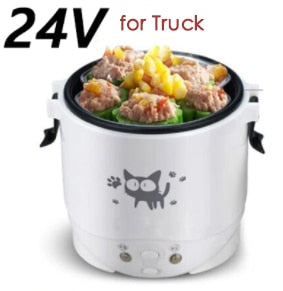 Car Mini Rice Cooker 12v 24V 220V Car Home Dual Use Self-driving Soup Porridge Portable Rice Cooker 24v Truck Smart Rice Cooker