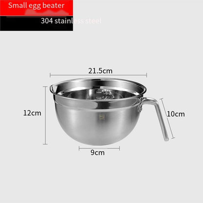 WePick Baking Stainless Steel Fruit Salad Bowls with Handle Metal Flour Egg Mixing Basin Kitchen Tableware Bowl Food Container