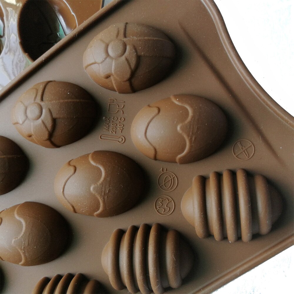15 Holes Easter Eggs Cake Molds Silicone Chocolate Molds Bakeware Baking Dish High Temperature Kitchen Cake Accessories