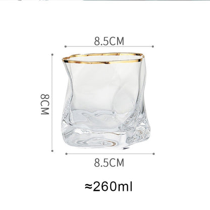 Irregular Whisky Glass Crystal Old Fashioned Whiskey Bar Wine Glass Tumbler Vodka Cup