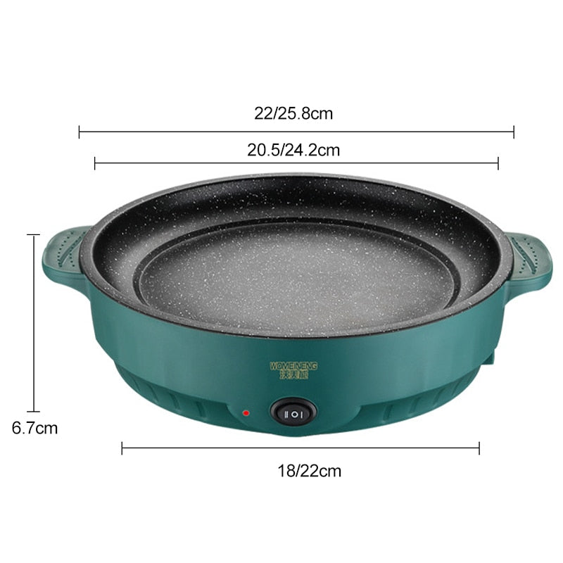 Electric MultiCooker Electric Frying Pan Househould Barbecue Fried Steak Fish Omelette Frying Pan Non-stick Cooking Machine 220V