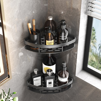 Bathroom Shelf Makeup Storage Organizer Aluminum Alloy Shampoo Rack Shower Shelf Bathroom Accessories No Drill Wall Shelf