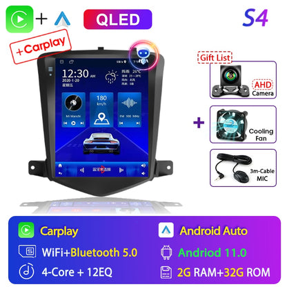 For Chevrolet Cruze 2008-2014 Carplay Android 11 Car Radio Multimedia Video Player Navigaion Head Unit Stereo 2Din Audio Speaker