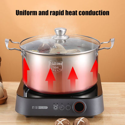 Kitchen Soup Pot Stainless Steel Cooking Pot kitchen Stock Pot Kitchen Stew Pot Electric Induction Soup Pot