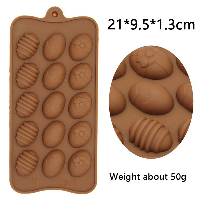 15 Holes Easter Eggs Cake Molds Silicone Chocolate Molds Bakeware Baking Dish High Temperature Kitchen Cake Accessories
