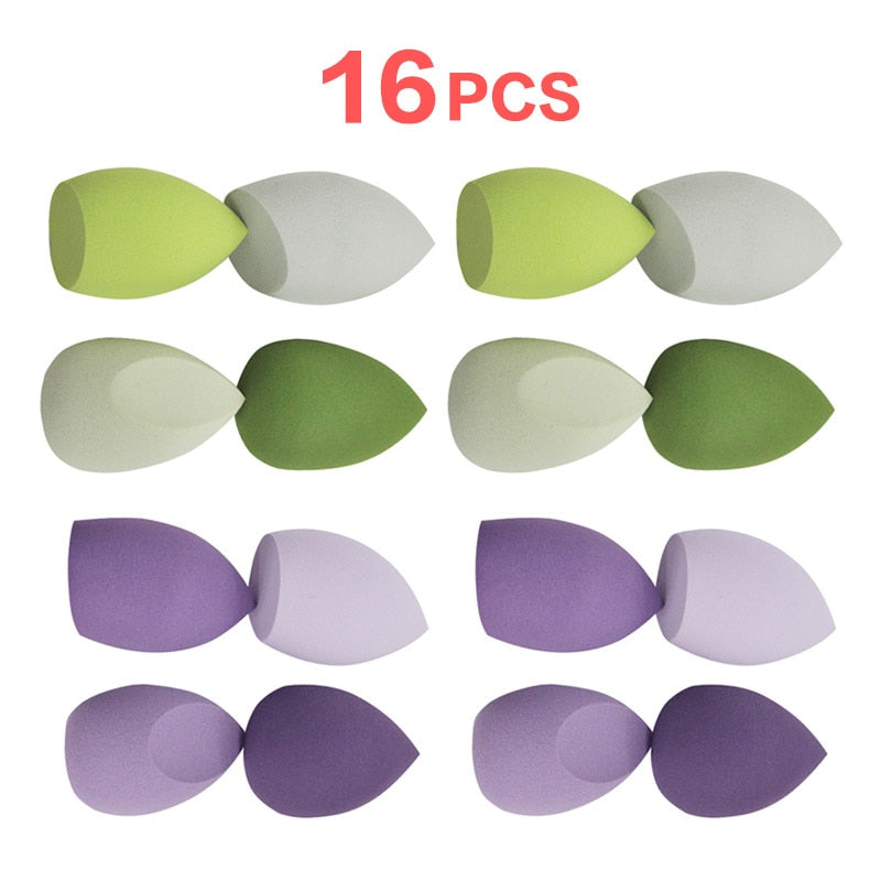 4pcs Makeup Sponge Powder Puff Dry and Wet Combined Beauty Cosmetic Ball Foundation Powder Puff Bevel Cut Make Up Sponge Tools