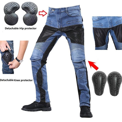 New spring summer autumn motorcycle pants classic outdoor riding motorcycle jeans Drop-resistant pants with protective gear