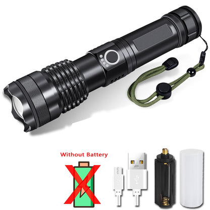 XHP70 Super Powerful Rechargeable Led Torch Variable Focus 30W Flashlight Tactical Lantern Long Shot Torch for Camping Emergency