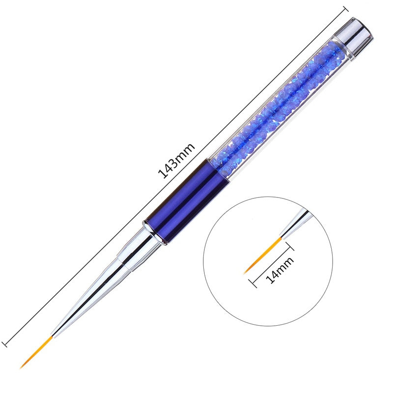 1PC Gradient Nail Brush Ombre Art Brushes For Manicure Uv Gel Polish Draw Paint Pen New Beauty Nail Tools Set