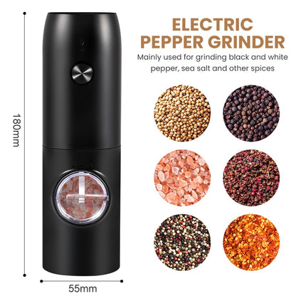 Rechargeable Salt Pepper Grinder Set USB Charging Base Adjustable Automatic Electric Spices LED One Hand Mill Kitchen Tools