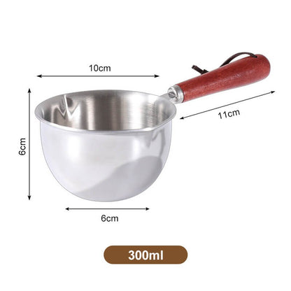 Stainless Steel Mini Frying Pan Household Hot Oil Pan Boiled Eggs Hot Chocolate Hot Milk Pot Household Multi-purpose Pot