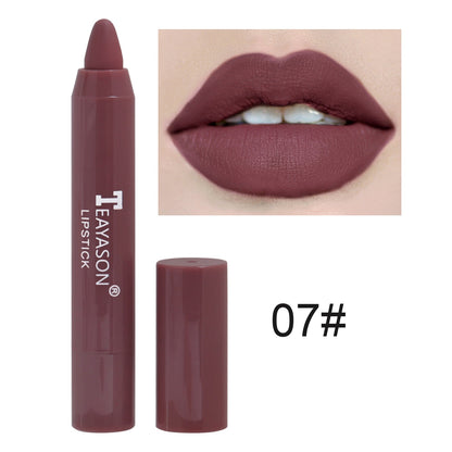 12 Colors Sexy Matte Lipstick Waterproof Long Lasting Color Rendering Non-stick Velvet Lips Liner Pencil Woman Makeup Cosmetics