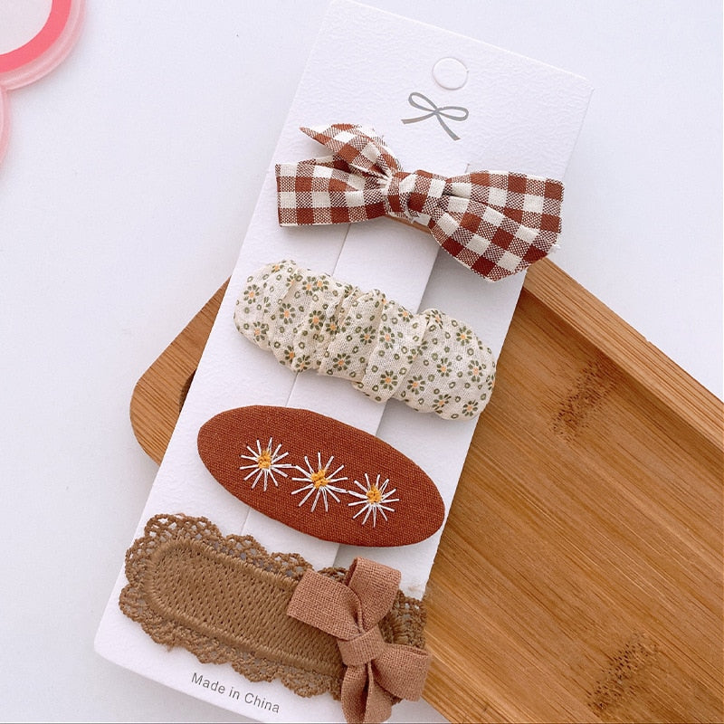 Coffee Warm Color Cute Cartoon Princess Hairpins Children Girls Kid Hair Clips Barrettes Accessories Hairclip Headwear Headdress