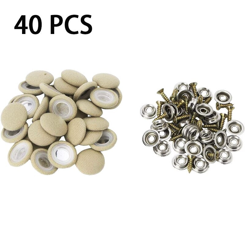 20/40pcs Car Interior Roof Buckles Headliner Ceiling Cloth Fixing Screw Cap Repair Automotive Care Fabric Buckle Rivets Retainer