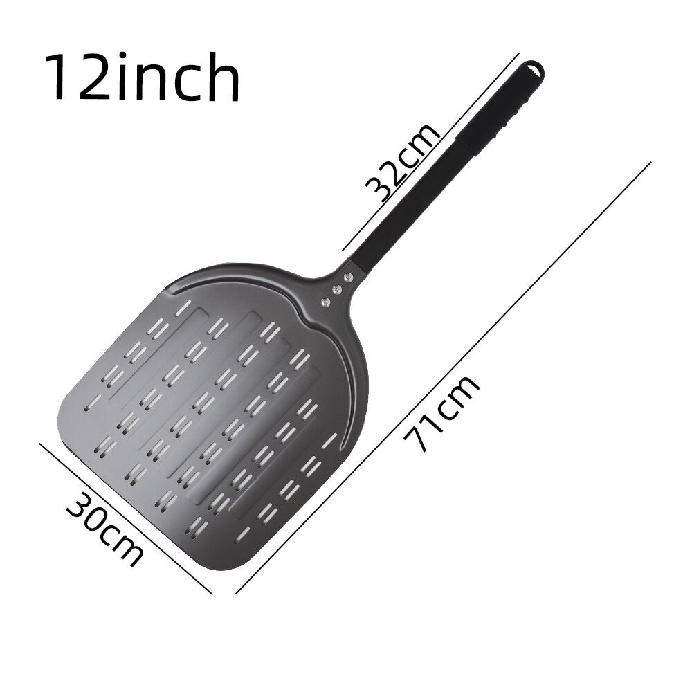 12 Inch Pizza Peel  Turning Paddle Short Handle Shovel Kitchen Utensils Aluminum  Apple Shape Pizza Turner Nonstick Baking Tools