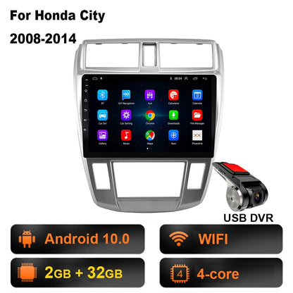 Android 2 Din Car Radio multimedia video player For Honda City 2008 2009 2010 2011 2012 2013 2014 navigation GPS audio 2din dvd