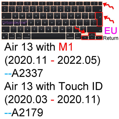 Keyboard Cover for Macbook Air 13 M2 Pro 13 M1 14 Max 15 16 Bar ID 17 Retina 11 Silicone Protector Skin Case A2337 A2779 A2681