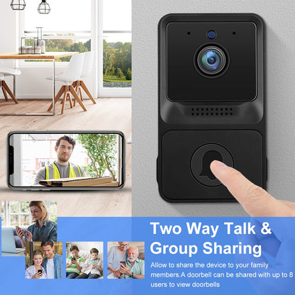 Elecpow Mini Wireless WiFi Video Doorbell Camera Smart Home Door Bell Kits with Cloud Storage Night Vision Home Security Camera