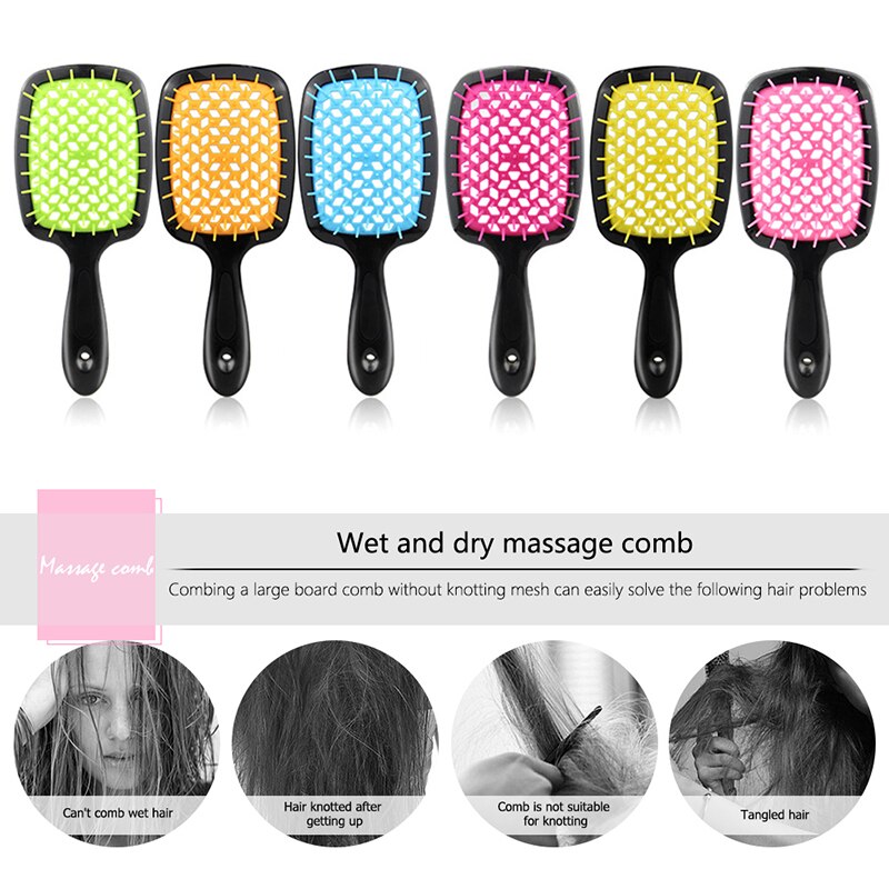 1pcs Wide Teeth Air Cushion Comb Pro Salon Hair Care Styling Tool Anti Tangle Anti-static Hairbrush Head Comb Hairdressing Tools