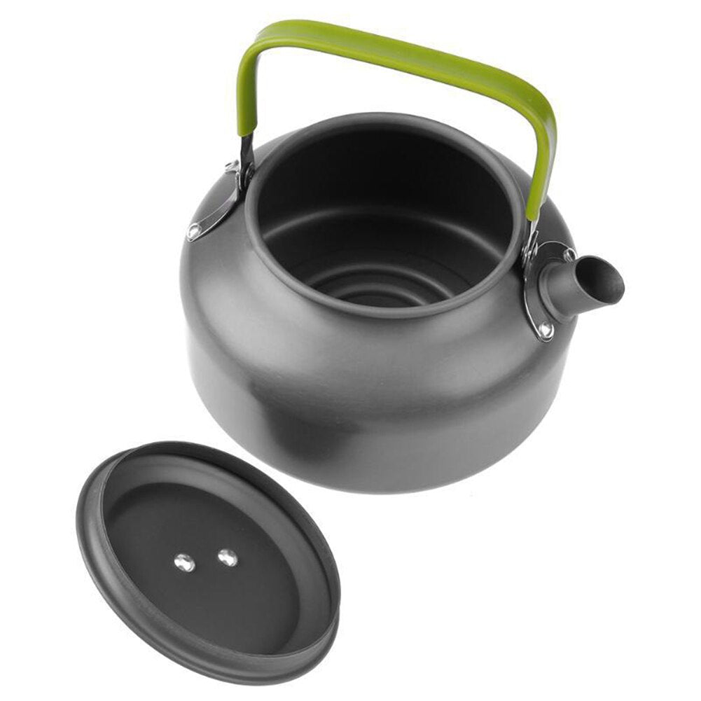 Camping Cookware Set Aluminum Portable Outdoor Tableware Cookset Cooking Kit Pan Bowl Kettle Pot Hiking BBQ Picnic