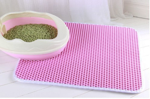 Waterproof EVA Double Layer Cat Litter Box Mat Non-slip Sand Cat Pad Washable Bed Mat Clean Pad Matunder The Cat Litter Box