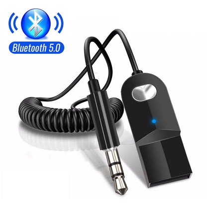 Bluetooth Aux Adapter Dongle Cable USB To 3.5mm Jack Car Audio Aux Bluetooth 5.0 Handsfree Kit For Car Receiver BT transmitter