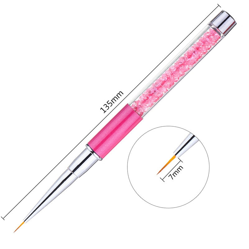 1PC Gradient Nail Brush Ombre Art Brushes For Manicure Uv Gel Polish Draw Paint Pen New Beauty Nail Tools Set