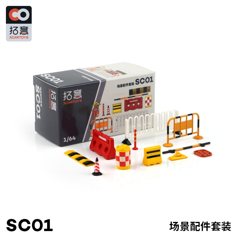 Xcartoys 1/64 Model Car Diorama Mini Repair Shop Kit Simulation Equipment Plastic Model Scene Accessories Toys Sets