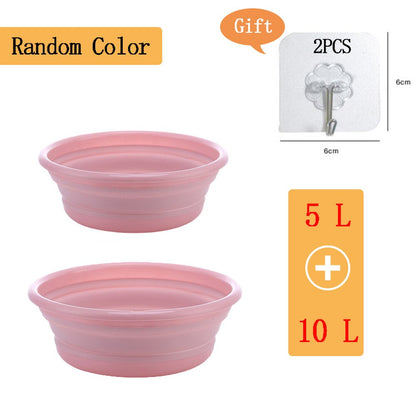 Portable Foldable Basin Silicone Travel Folding Wash Laundry Basin Safe Durable Foldable Easy to Store Basin Bathroom Supplies